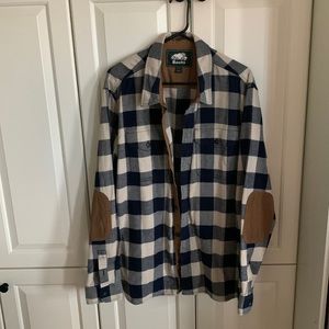 Roots button up plaid shirt